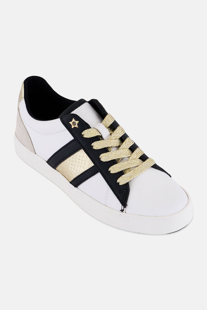 GEOX Women Blomiee Lace Up Leather Sneakers, White - Image 1